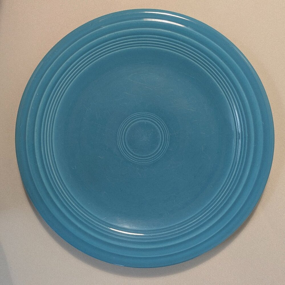 Vintage Fiesta Turquoise 10" Dinner Plate, Homer Laughlin 1936-1969